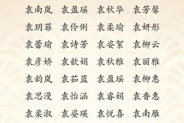袁姓女孩名字大全-袁姓女孩起名字大全-袁姓名字大全姓名
