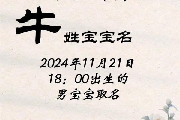 上午10点出生的属牛男孩应该用什么字取名字姓名